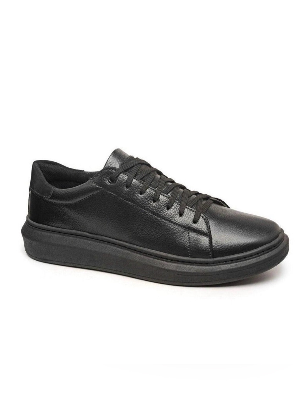 Black Leather Sneaker